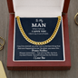 To My Man Cuban Link Chain, Birthday or Anniversary Gift for Him, Christmas Gift, Gift For Him, Boyfriend or Husband Birthday Gift - Family Gear Collections