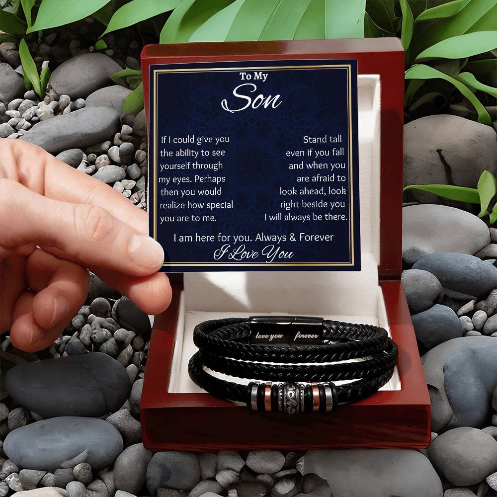 To My Son I Love You Forever Bracelet, Birthday or Christmas Gift From Mom or Dad - Family Gear Collections
