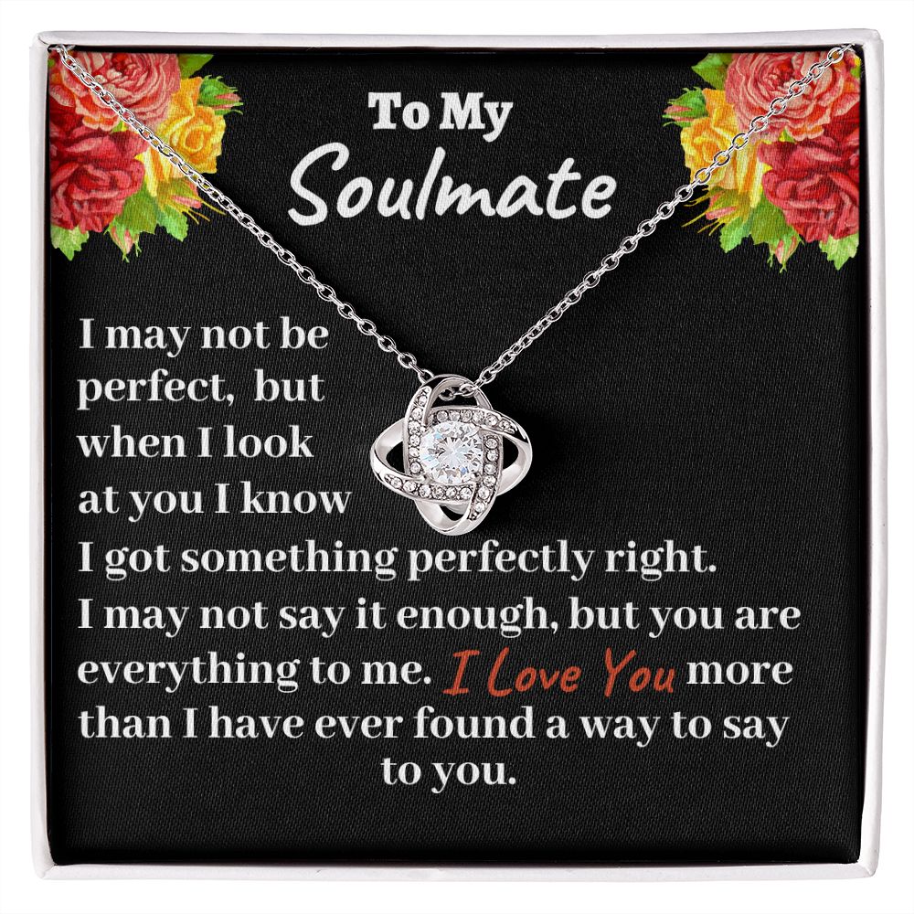 To My Soulmate Love Knot Necklace, Christmas Gift for Her, Wife or Gir –  Family Gear Collections