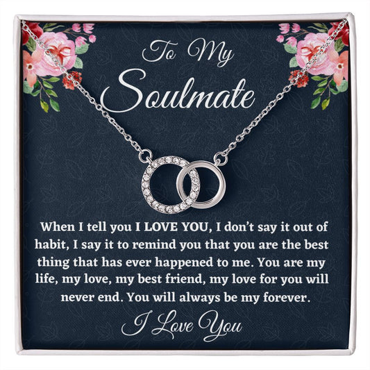 To My Soulmate, Perfect Pair Necklace, Christmas Gift, Birthday Gift For Her, I Love You. - Family Gear Collections