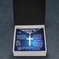 To My Stepped Up Dad, Stainless Cross Necklace W/Ball Chain, Father's Day Gift, Birthday Gift, Christmas Gift, From Bonus Son. - Family Gear Collections