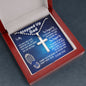 To My Stepped Up Dad, Stainless Cross Necklace W/Ball Chain, Father's Day Gift, Birthday Gift, Christmas Gift, From Bonus Son. - Family Gear Collections