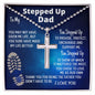 To My Stepped Up Dad, Stainless Cross Necklace W/Ball Chain, Father's Day Gift, Birthday Gift, Christmas Gift, From Bonus Son. - Family Gear Collections