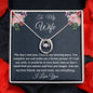 To My Wife, Lucky In Love Necklace, Christmas Gift For Amazing Wife, Birthday Gift, From Loving Husband. - Family Gear Collections