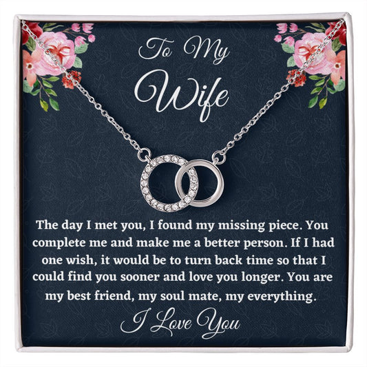 To My Wife, Perfect Pair Necklace, Christmas Gift For Amazing Wife, Birthday Gift, From Loving Husband. - Family Gear Collections