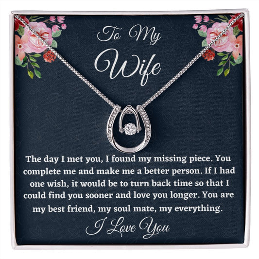 To My Wife, Perfect Pair Necklace, Christmas Gift For Amazing Wife, Birthday Gift, From Loving Husband. - Family Gear Collections