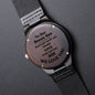 To Our Bonus Son Engraved Wooden Watch, Wedding Day Gift, Birthday Gift, Christmas Gift - Family Gear Collections