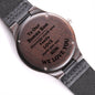 To Our Bonus Son Engraved Wooden Watch, Wedding Day Gift, Birthday Gift, Christmas Gift - Family Gear Collections