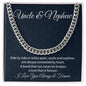 Uncle And Nephew Gift, Cuban Link Chain, Men's Chain Necklace, Birthday Present or Christmas Gift For Him, Graduation Gift for Nephew - Family Gear Collections