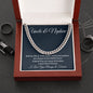 Uncle And Nephew Gift, Cuban Link Chain, Men's Chain Necklace, Birthday Present or Christmas Gift For Him, Graduation Gift for Nephew - Family Gear Collections