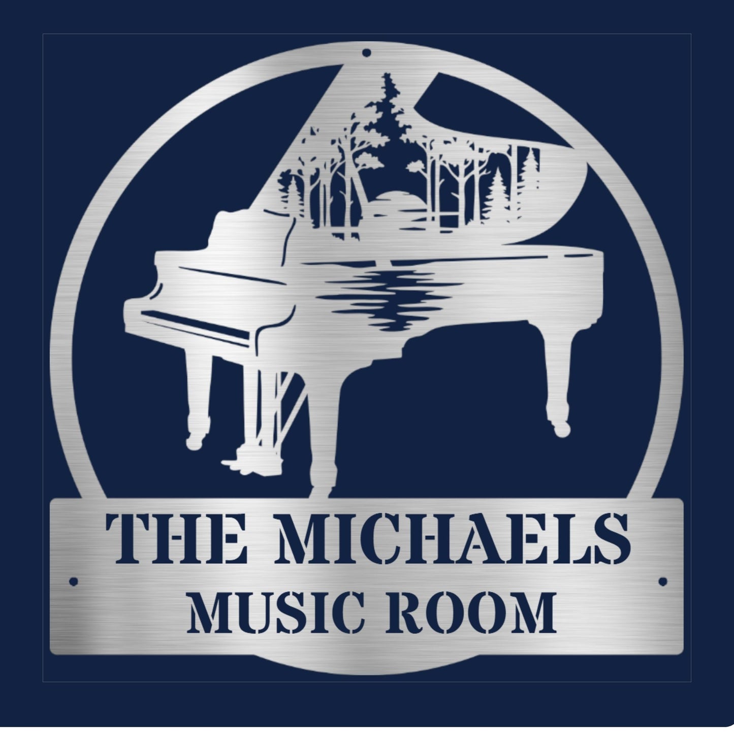 Personalized Music Room Metal Sign, Custom Music Room Decor, Music Lover Gift, Metal Wall Art, Musician Gift, Music Studio Sign
