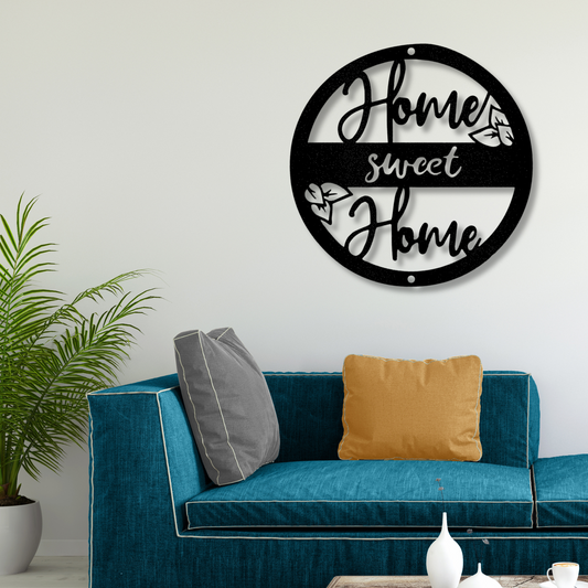 Home Sweet Home Metal Sign, Steel Home Design, Metal Wall Art, Housewarming Gift, Welcome Home Decor for Both Genders, Homeowner gift
