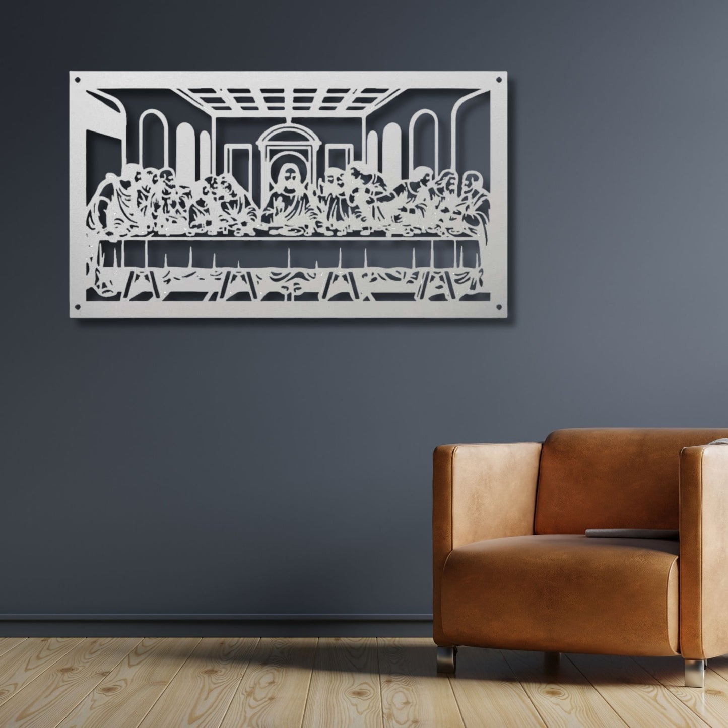 Last Supper Metal Wall Art, Jesus and Disciples Metal Sign, Christian Home Decor, Religious Wall Hanging Scripture Art, Easter Gift New Home