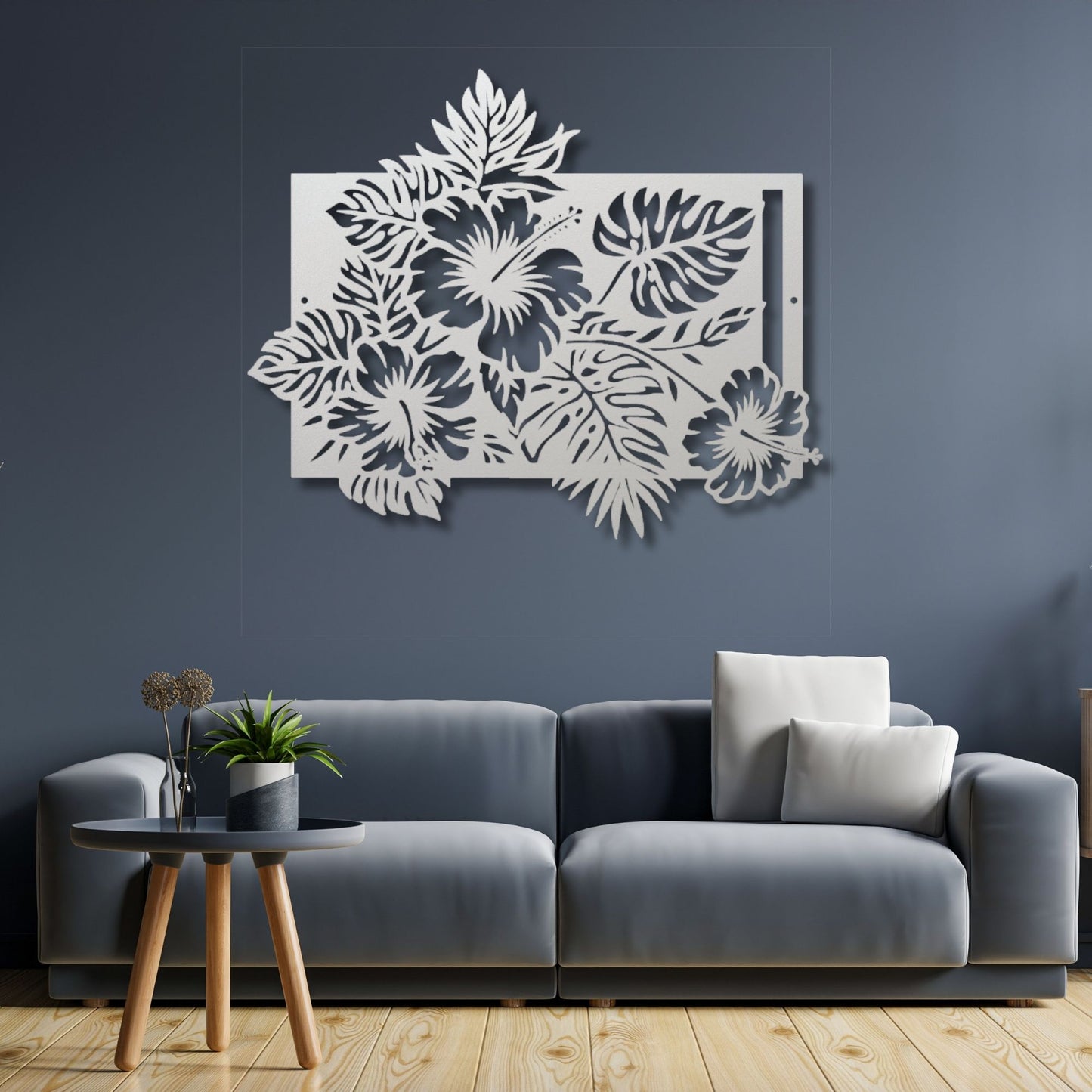 Floral Metal Wall Decor, Metal Flower Wall Art, Botanical Wall Sculpture, Rustic Farmhouse Home Decor, Living Room Bedroom Decoration