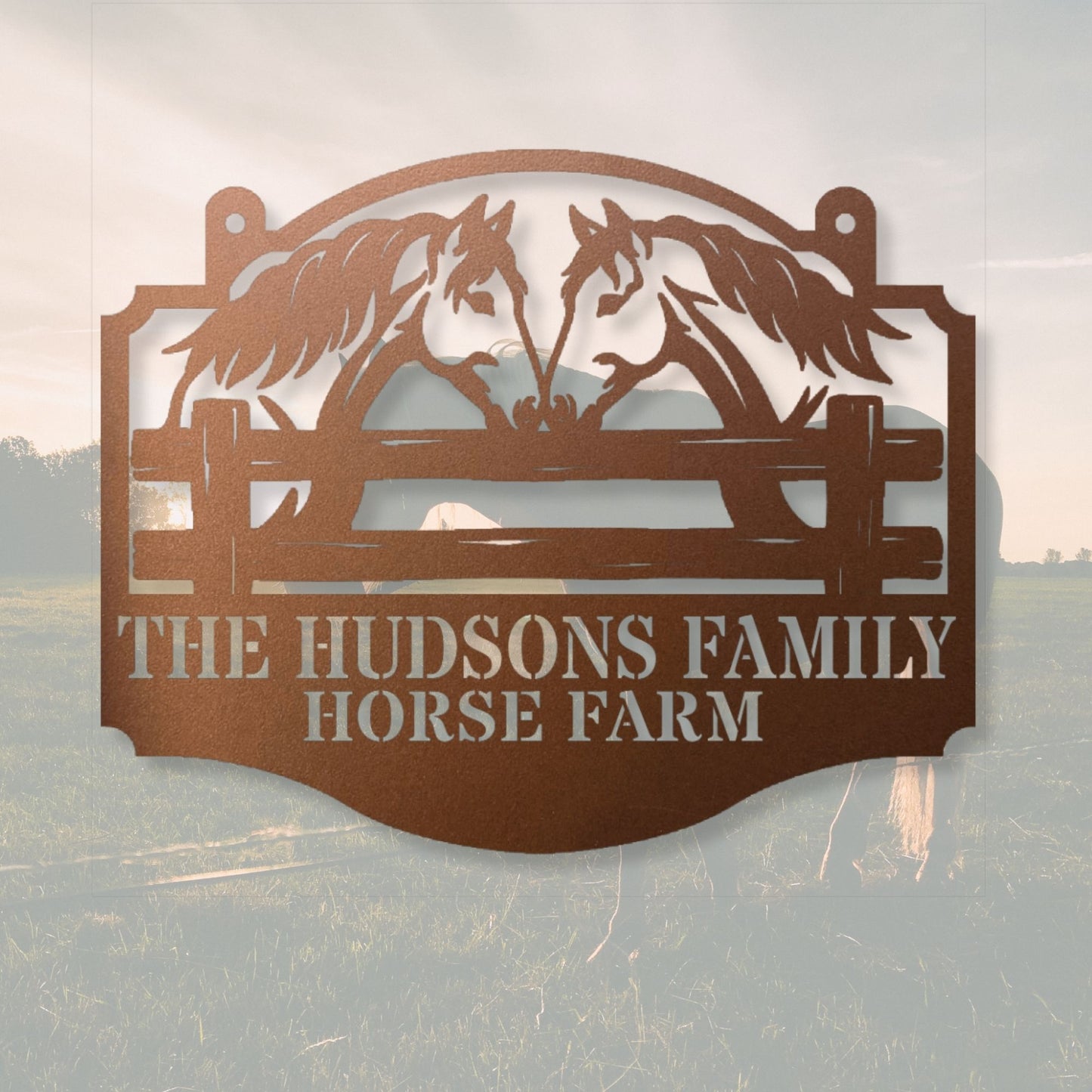 Personalized Horse Ranch Metal Sign, Custom Horse Sign, Farm Decor, Equestrian Gift, Stable Sign, Ranch Wall Art, Horse Lover Gift