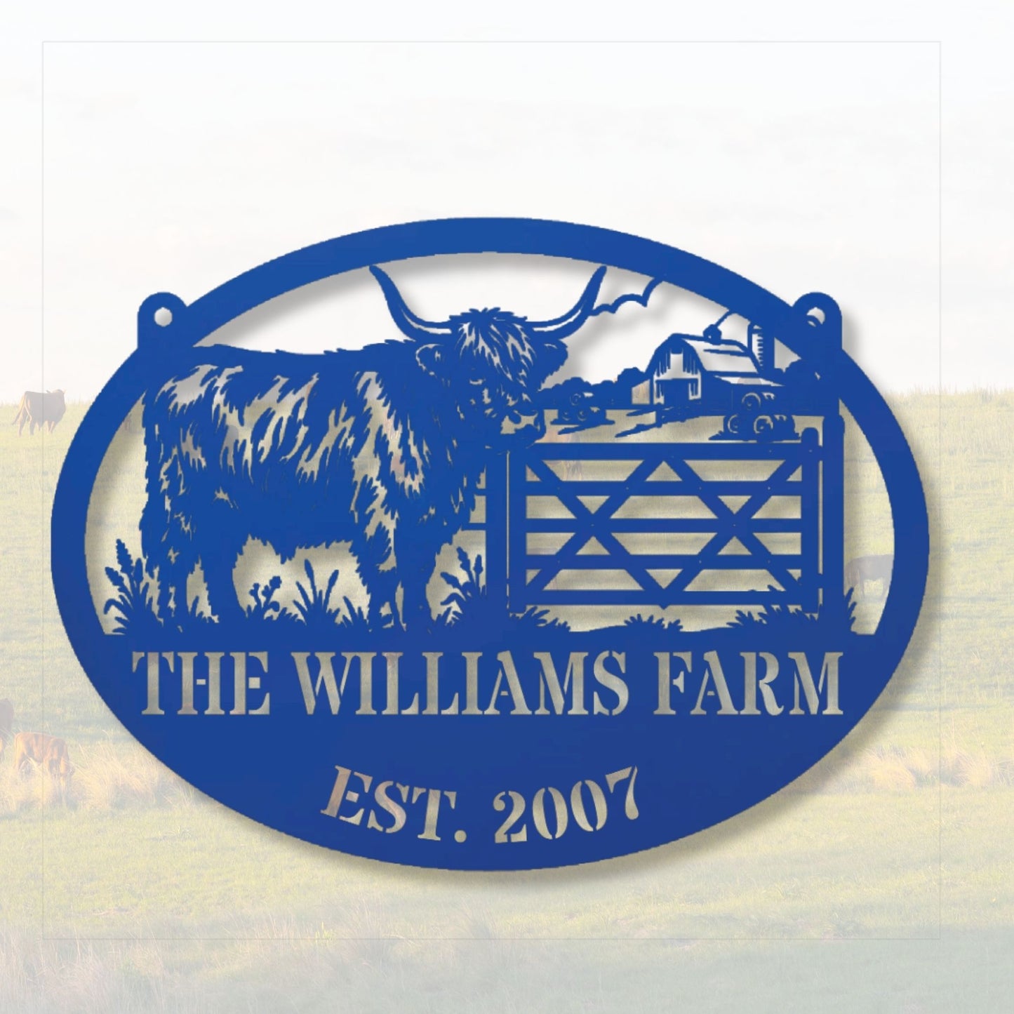Personalized Cattle Ranch Sign, Custom Ranch Name Sign, Farm Sign, Western Ranch Decor, Cattle Farm Gift, Rustic Ranch House Wall Art