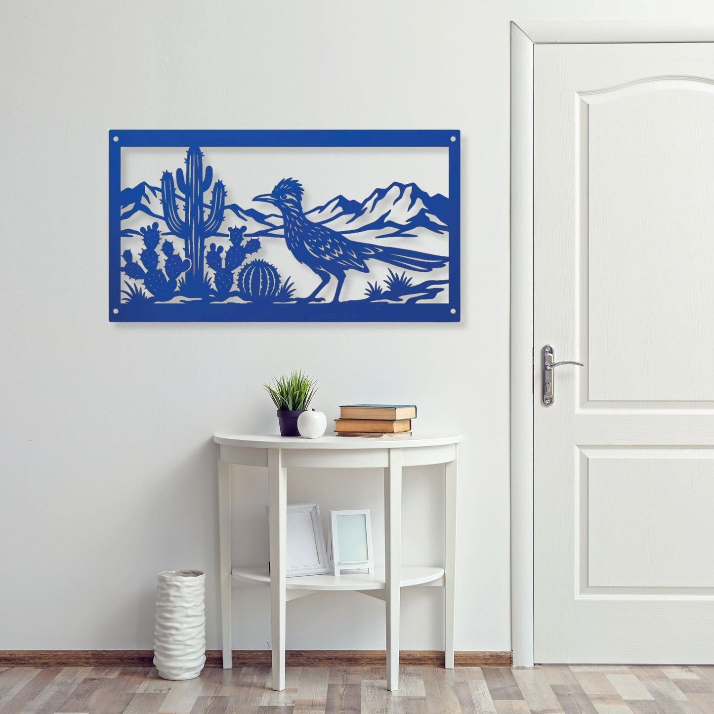 Roadrunner Metal Wall Art, Geometric Bird Sign, Minimalist Metal Wall Decor, Living Room Over The Bed Art, Modern Desert Bird, Housewarming