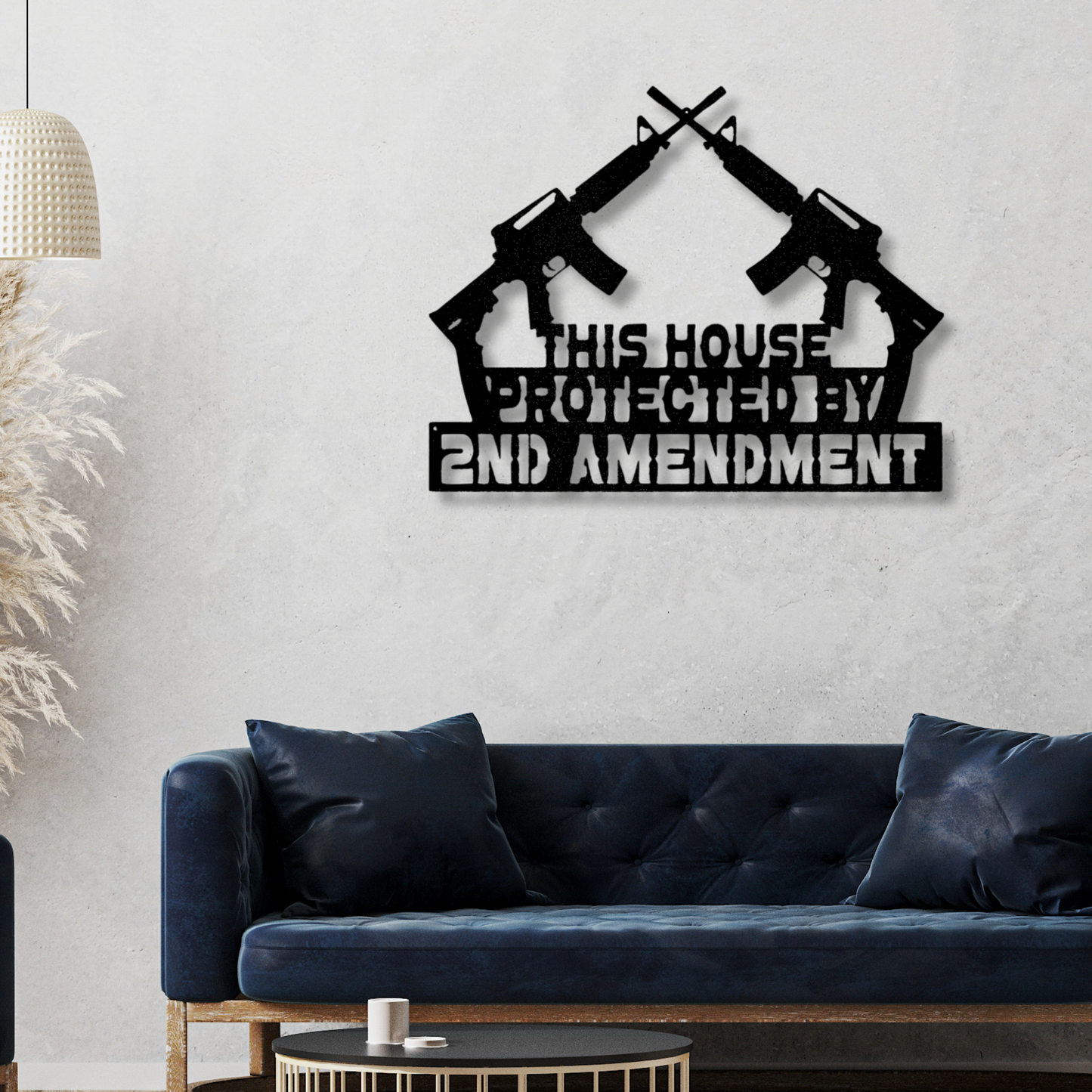 Protected by 2A Metal Steel Sign, 2nd Amendment Decor, Gun Rights Wall Art, Firearm Home Decor, NRA Gift Idea , Firearm Metal sign