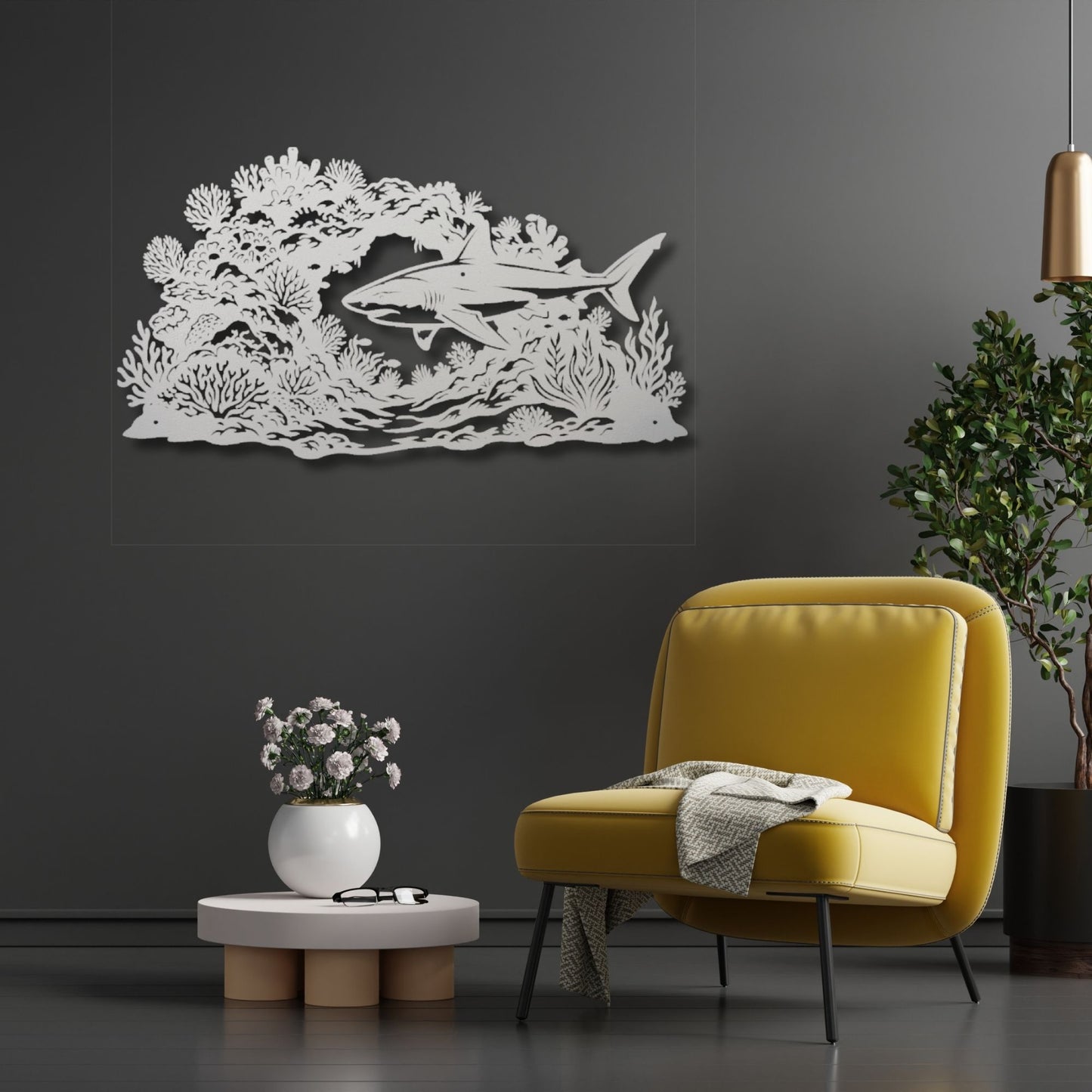 Marine life metal wall art, ocean wall decor, nautical home art, sea life sculpture, coastal beach house decor, fish whale dolphin art