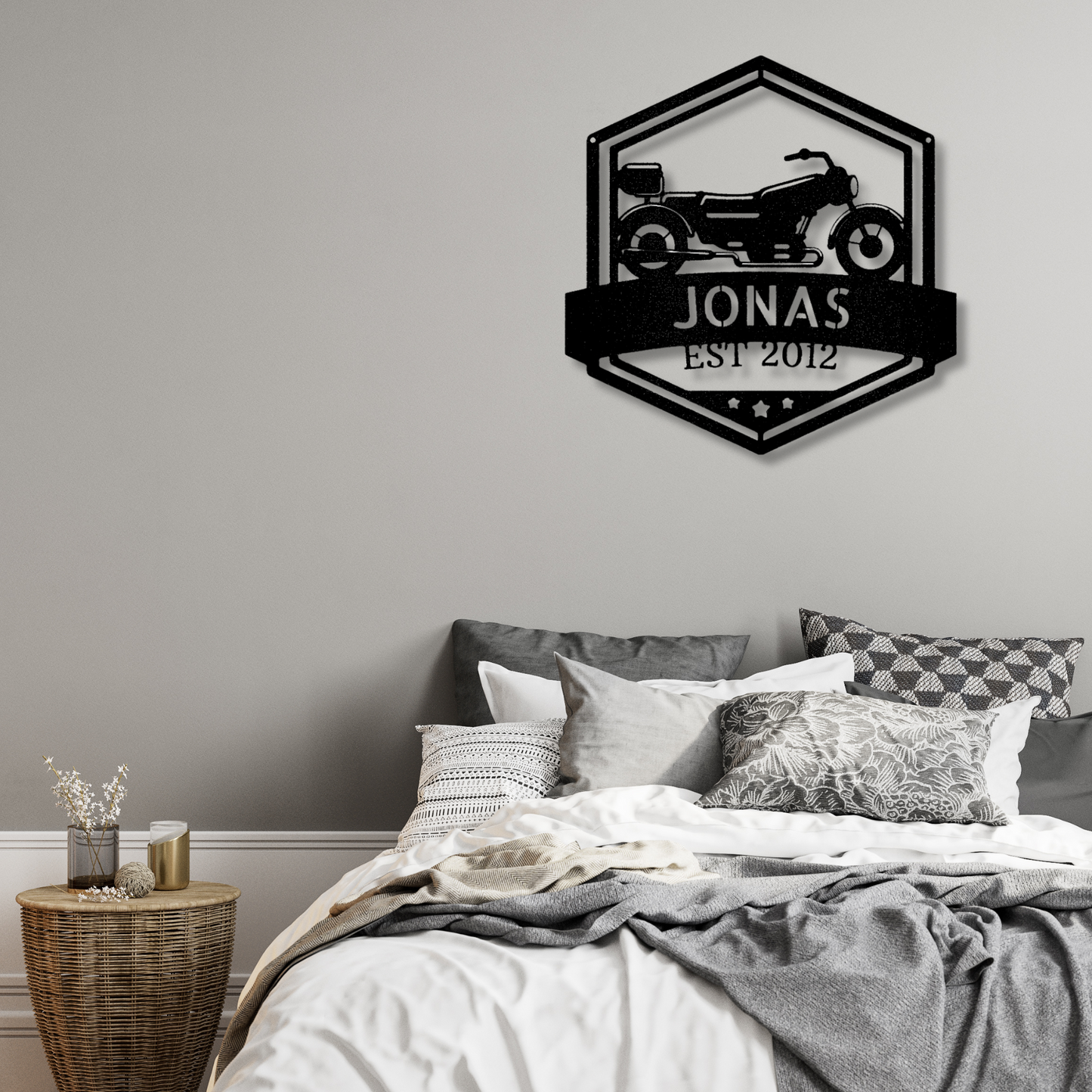 King Of The Road Monogram, Metal Steel Sign, Outdoor Decor, Road Trip Decor, Personalized Sign Gift, Home Wall Art for Car Enthusiast