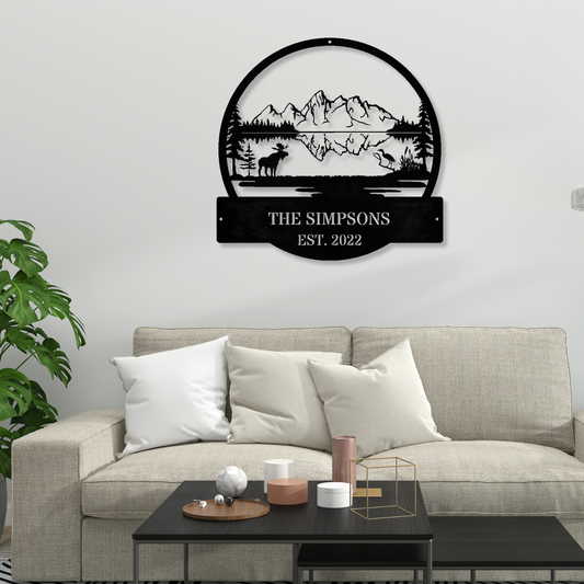 Customized Farm Metal Sign, Farmhouse Gift, Mountain House Sign, Family Name Sign, Lake house Metal Sign, Christmas Gift for Husband