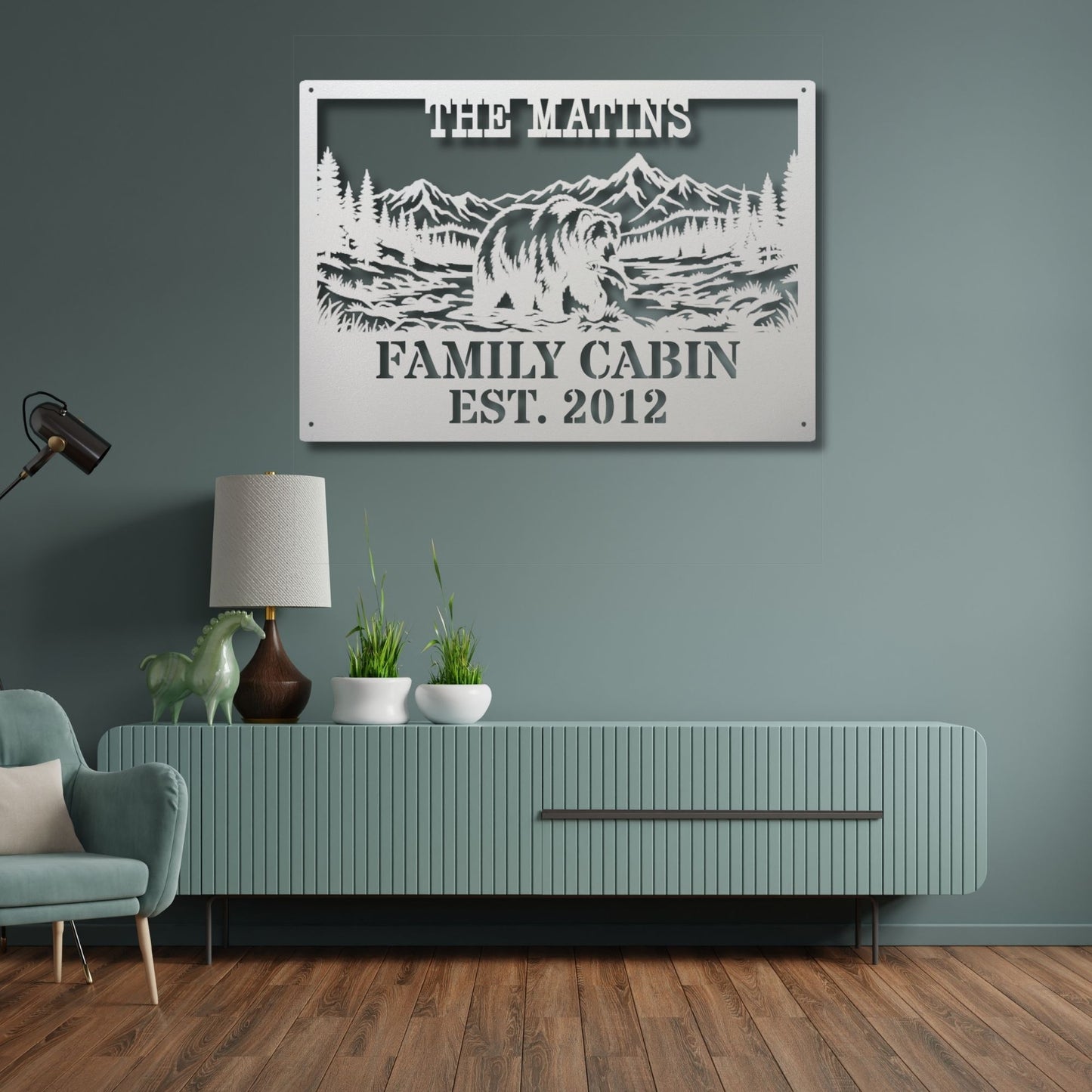 Custom Cabin Wildlife Metal Decor, Rustic Metal Wall Art, Lodge Decor, Hunting Cabin Gift, Nature Metal Sign, Farmhouse Wall Decor