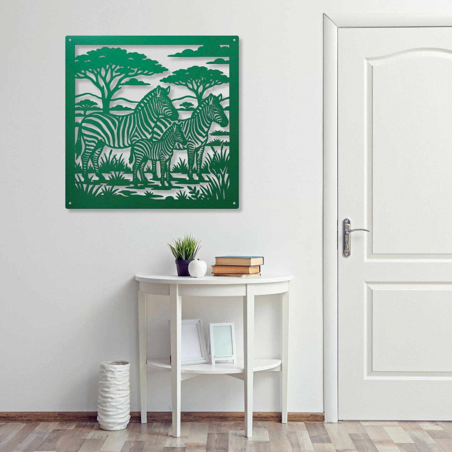 African Zebra Metal Wall Art, Safari Animal Metal Sign, Zebra Stripes Home Decor, African Wildlife Wall Hanging, Nature Lover Gift, Savannah Silhouette