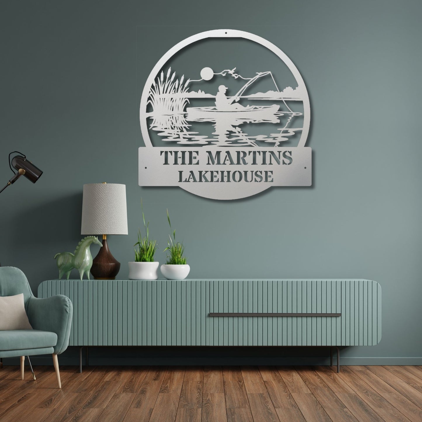 Custom fishing cabin sign, personalized fishing decor, lake house sign, fisherman gift, rustic cabin wall art, fishing lodge decor