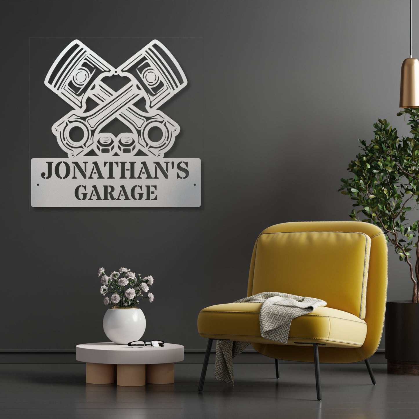 Personalized Garage Metal Sign, Custom Metal Sign, Garage Decor, Man Cave Sign, Metal Wall Art, Workshop Gift, Car Enthusiast Decor