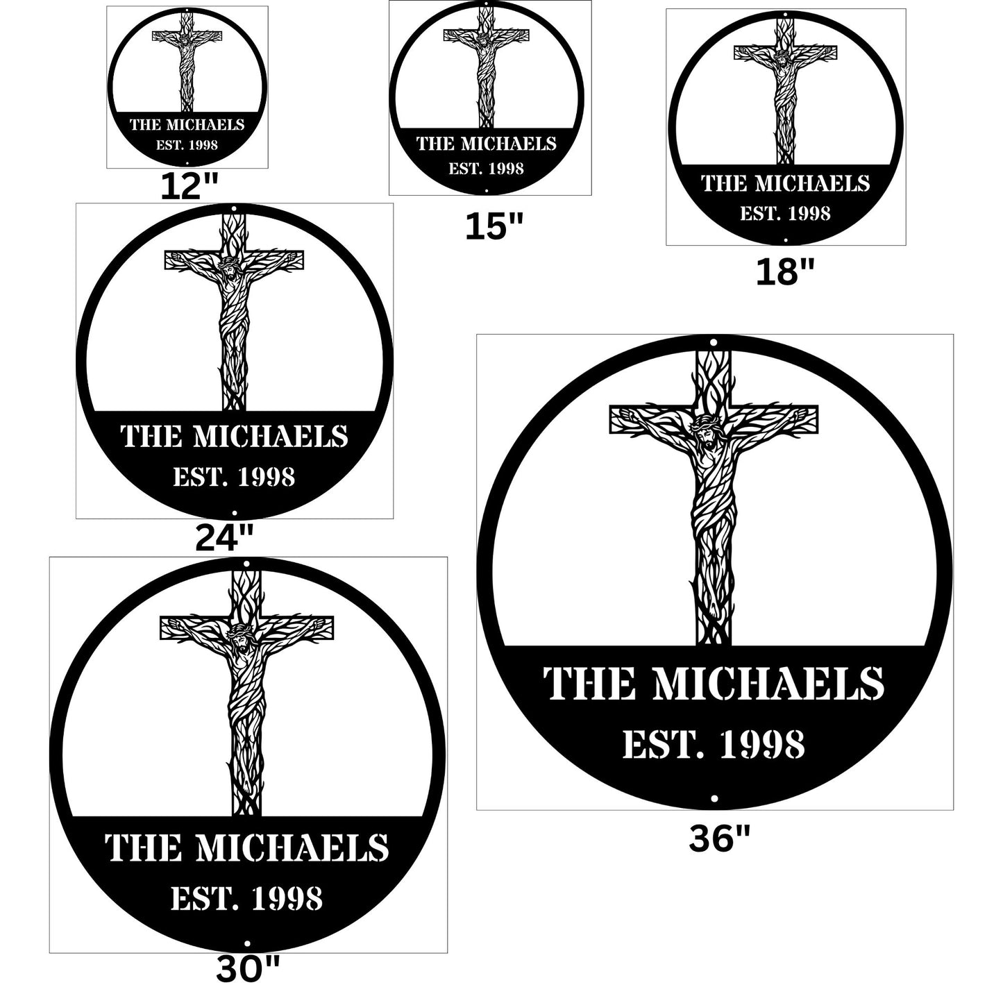 Personalized Jesus Metal Sign, Christian Wall Art, Religious Decor, Faith Wall Decor, Custom Jesus Sign, Christian Home Decor Gift