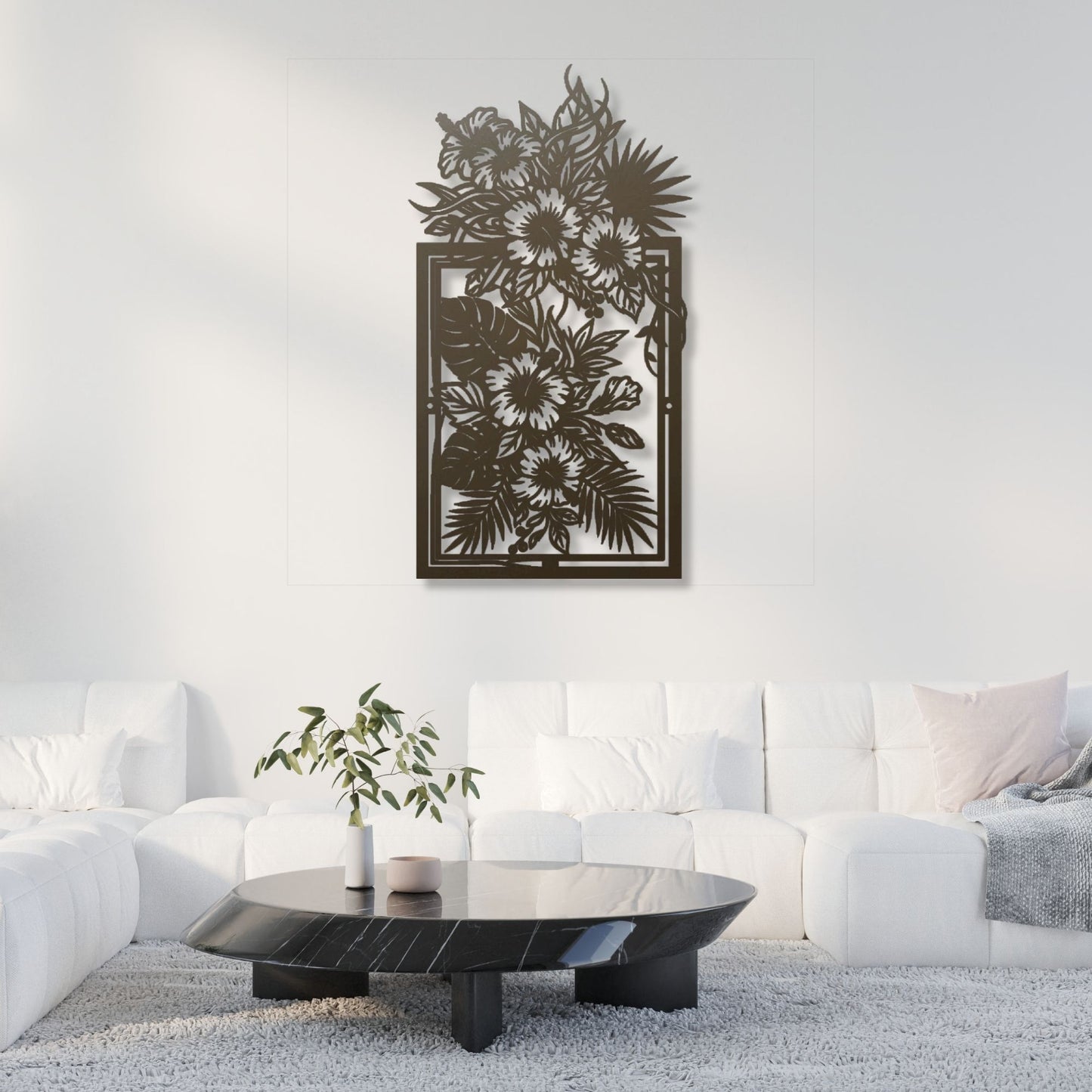 Metal Flower Wall Art, Floral Wall Decor, Metal Wall Sculpture, Botanical Art, Farmhouse Home Decor, Garden Wall Hanging, Nature Art Gift