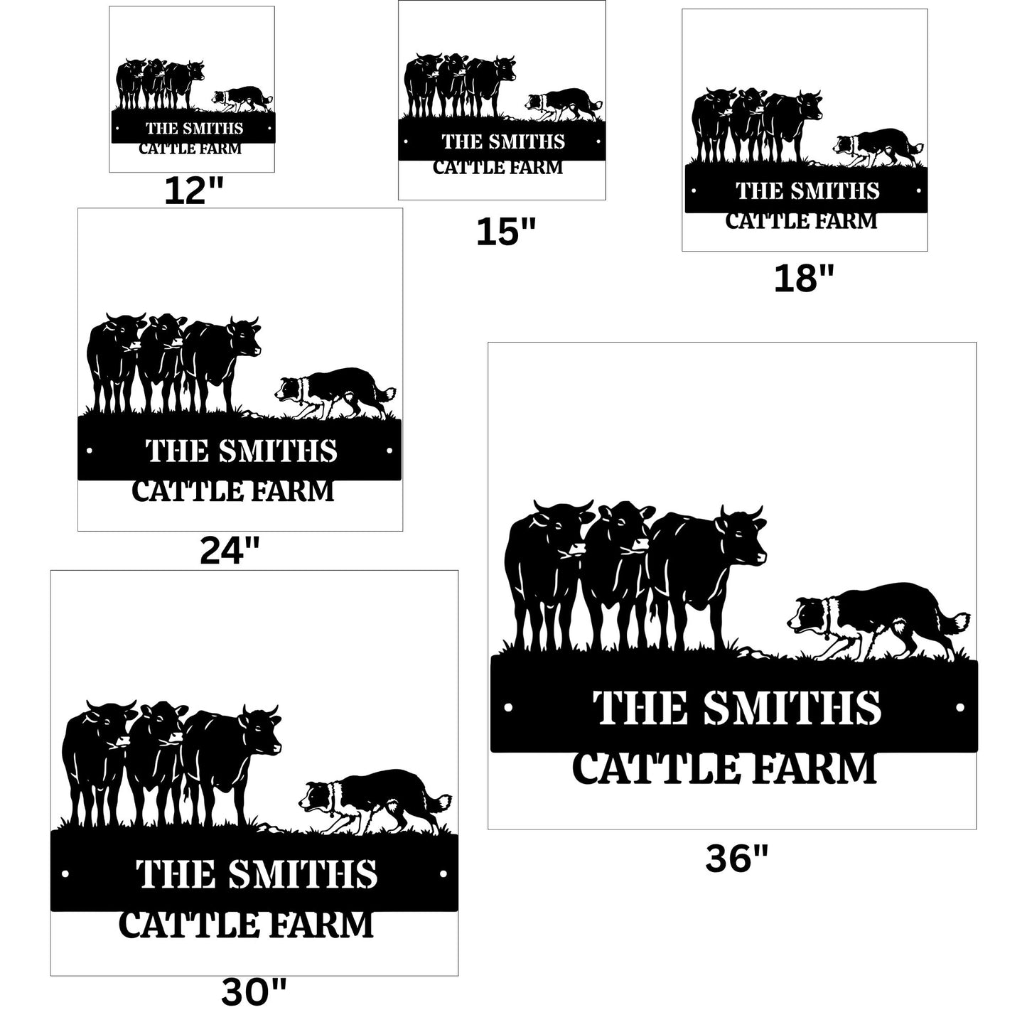 Custom Cattle Ranch Metal Sign, Personalized Farm Name Sign, Metal Ranch Gates Decor, Texas Longhorn Wall Art, Cowboy Gift, Est Year Sign