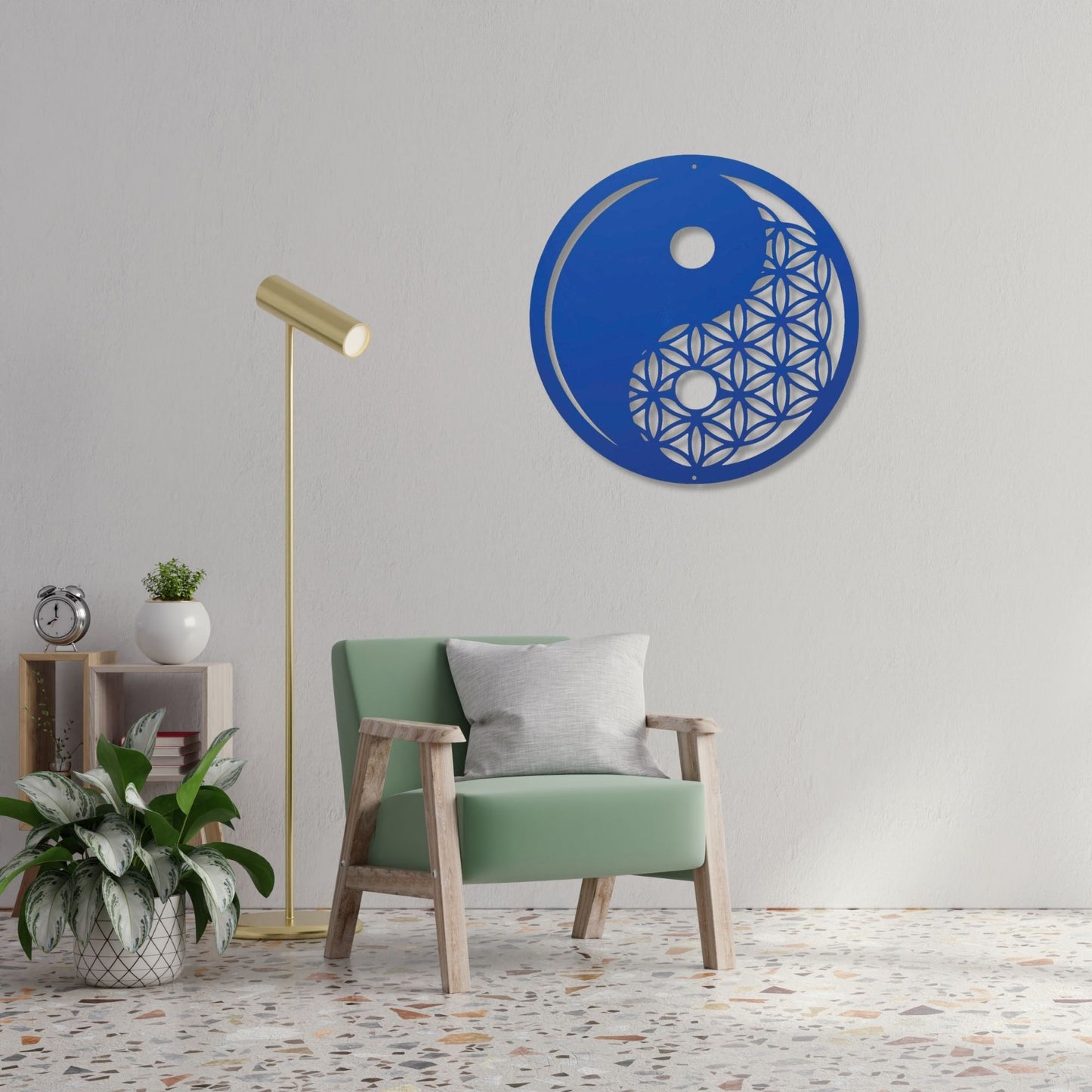Metal Yin Yang Wall Art, Outdoor Metal Tree Sign, Zen Garden Decor, Patio Wall Hanging, Weatherproof Metal Art, Housewarming Gift Idea