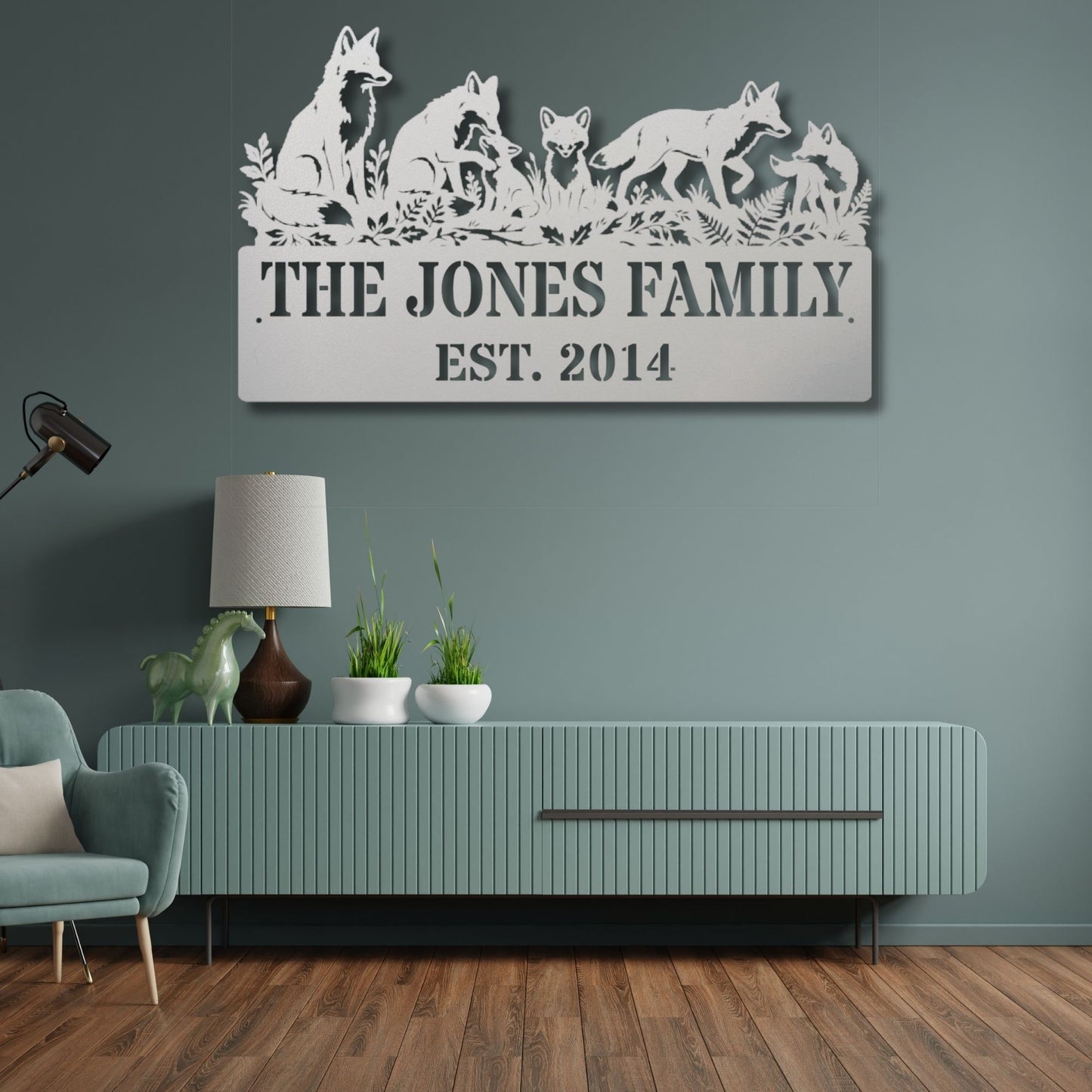 Custom Metal Fox Sign, Fox Wall Art, Personalized Fox Decor, Rustic Farmhouse Sign, Woodland Animal Art, Metal Wildlife Decor Gift