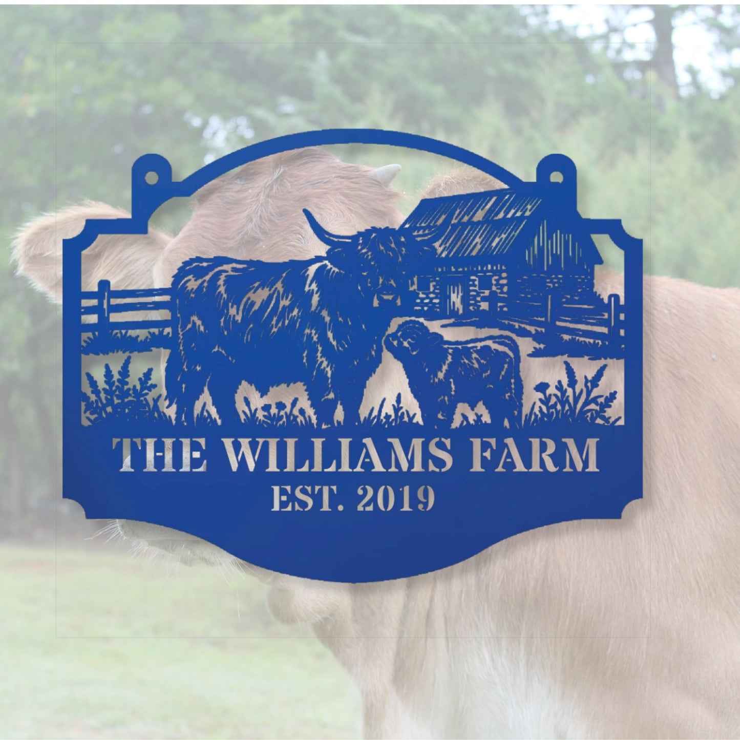Custom Cattle Farm Sign, Personalized Ranch Sign, Farm Name Sign, Cattle Ranch Decor, Custom Farmhouse Sign, Livestock Gift