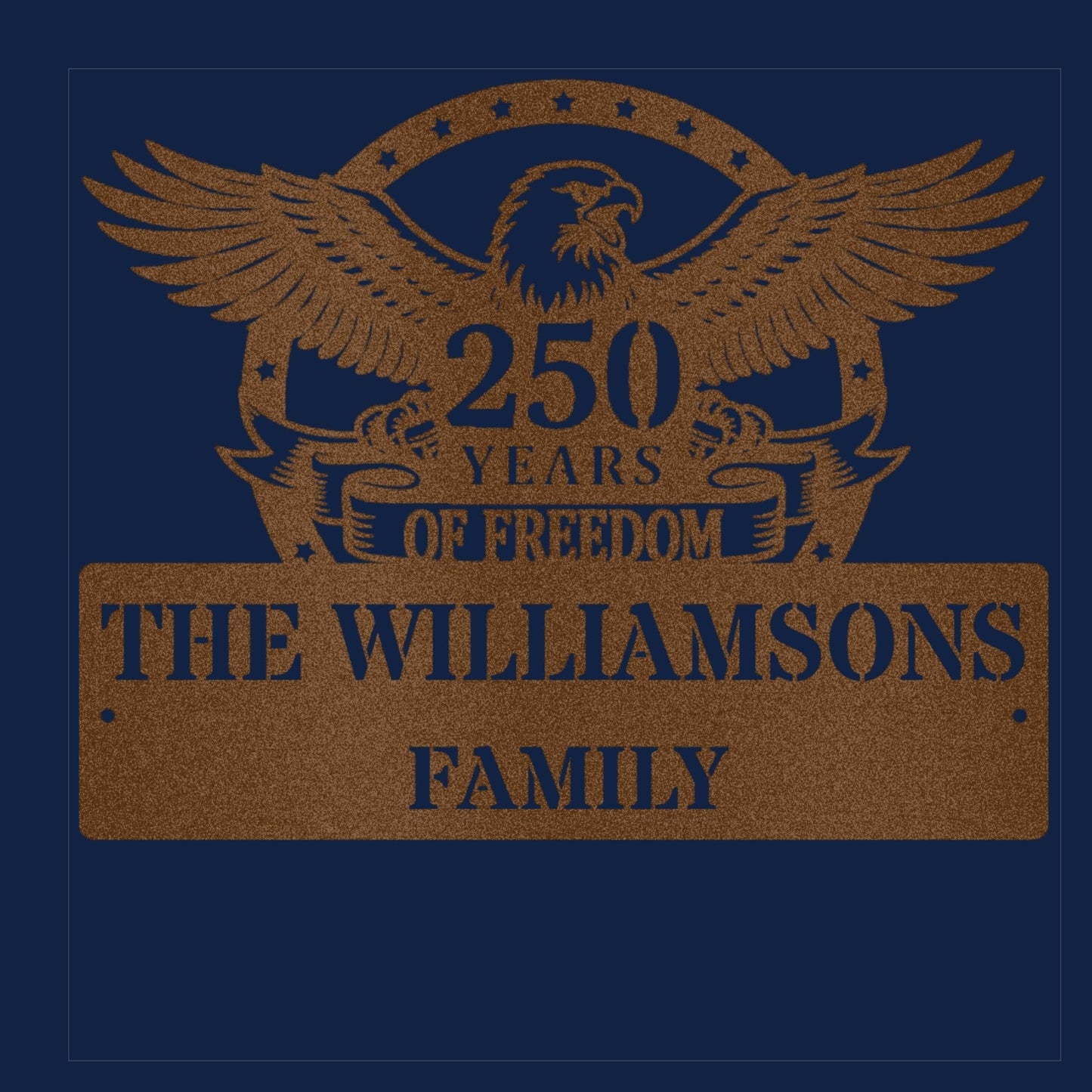 250 Years of Freedom Metal Sign, Custom Patriotic Wall Art, USA Independence Decor, Vintage American History Sign, Americana Metal Wall Decor