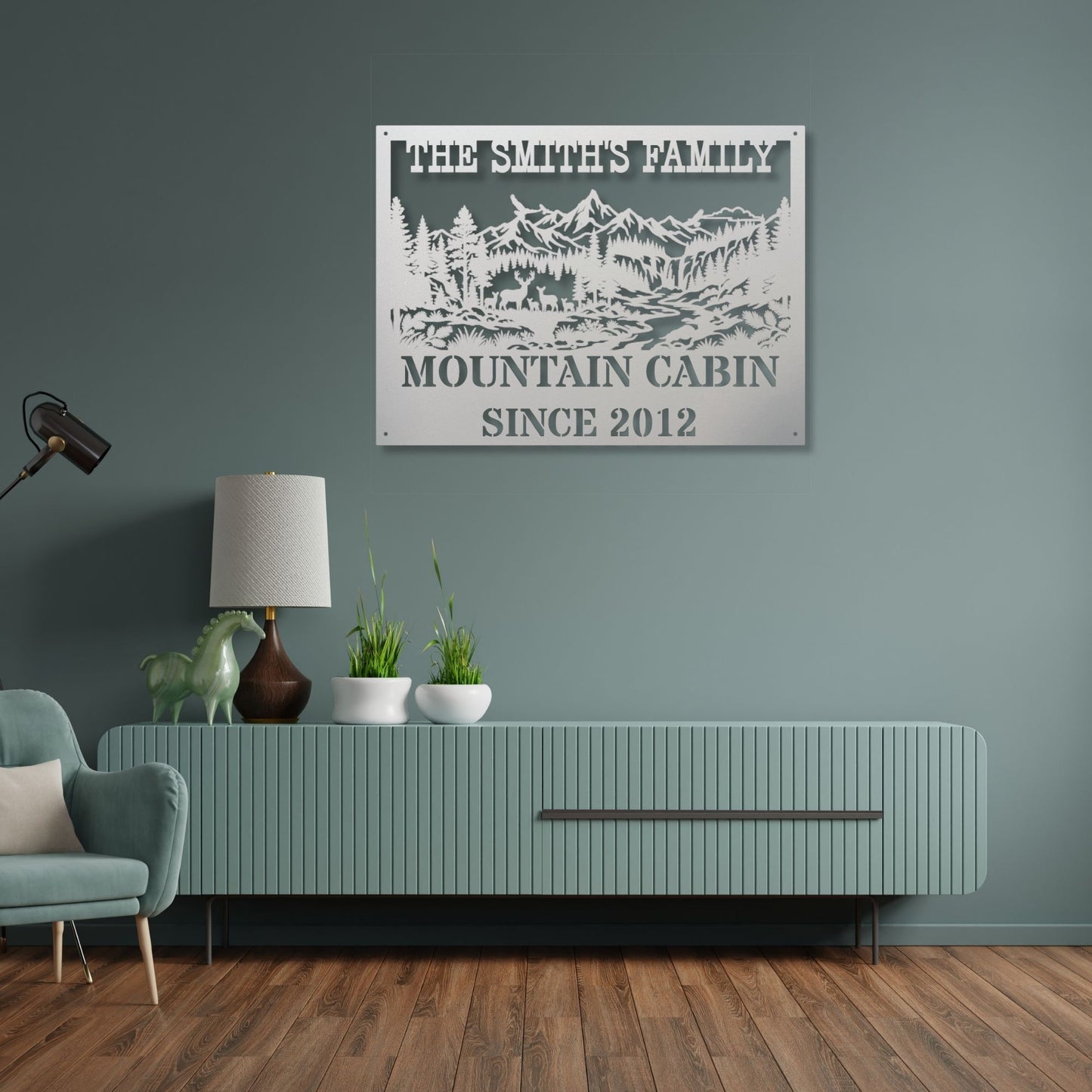 Personalized hunting cabin metal wall art, custom cabin sign, rustic hunting decor, hunter gift, lodge wall art, outdoor metal decor