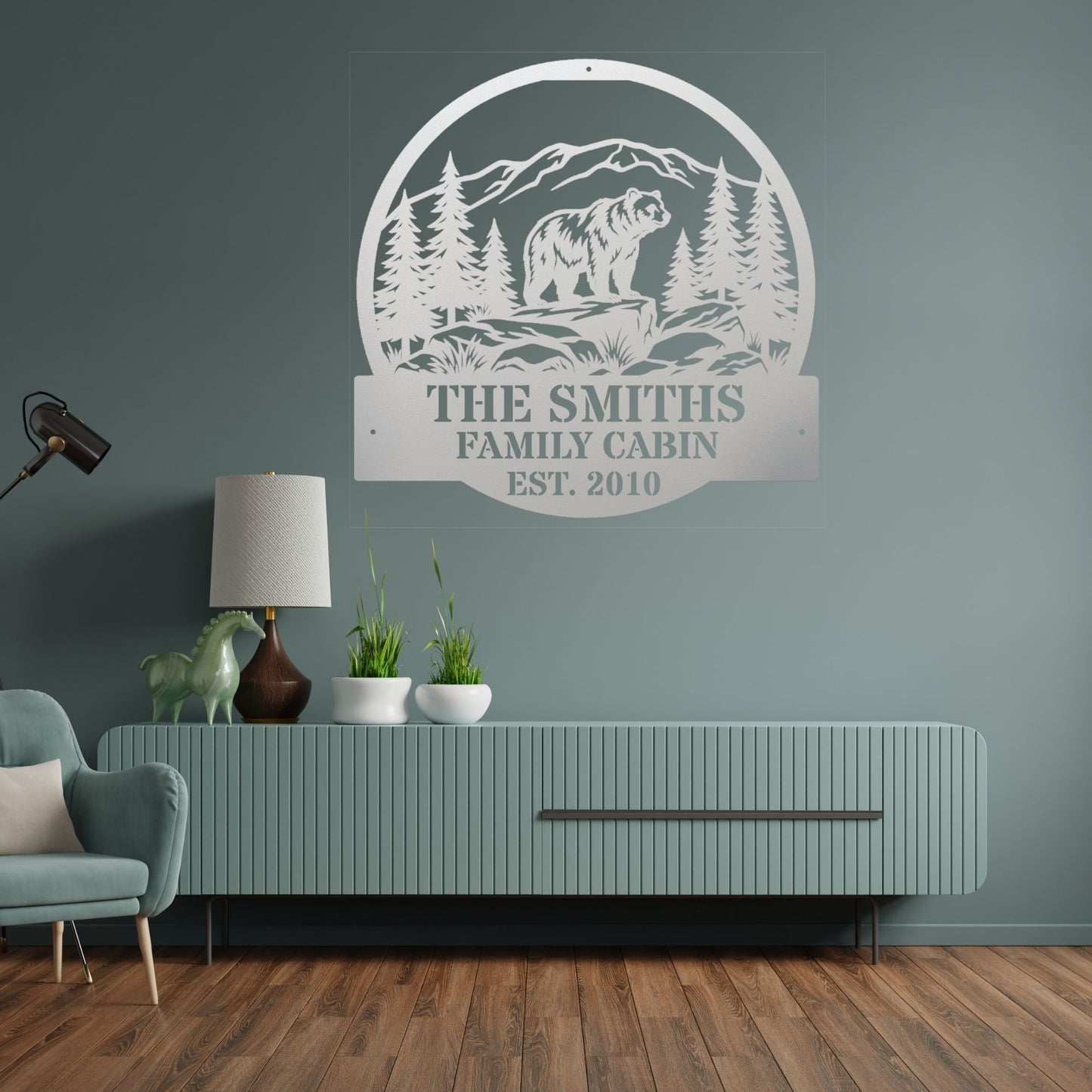 Personalized Mountain Cabin Decor Sign, Custom Cabin Sign, Rustic Lodge Decor, Mountain Home Gift, Cabin Wall Art, Wood Sign