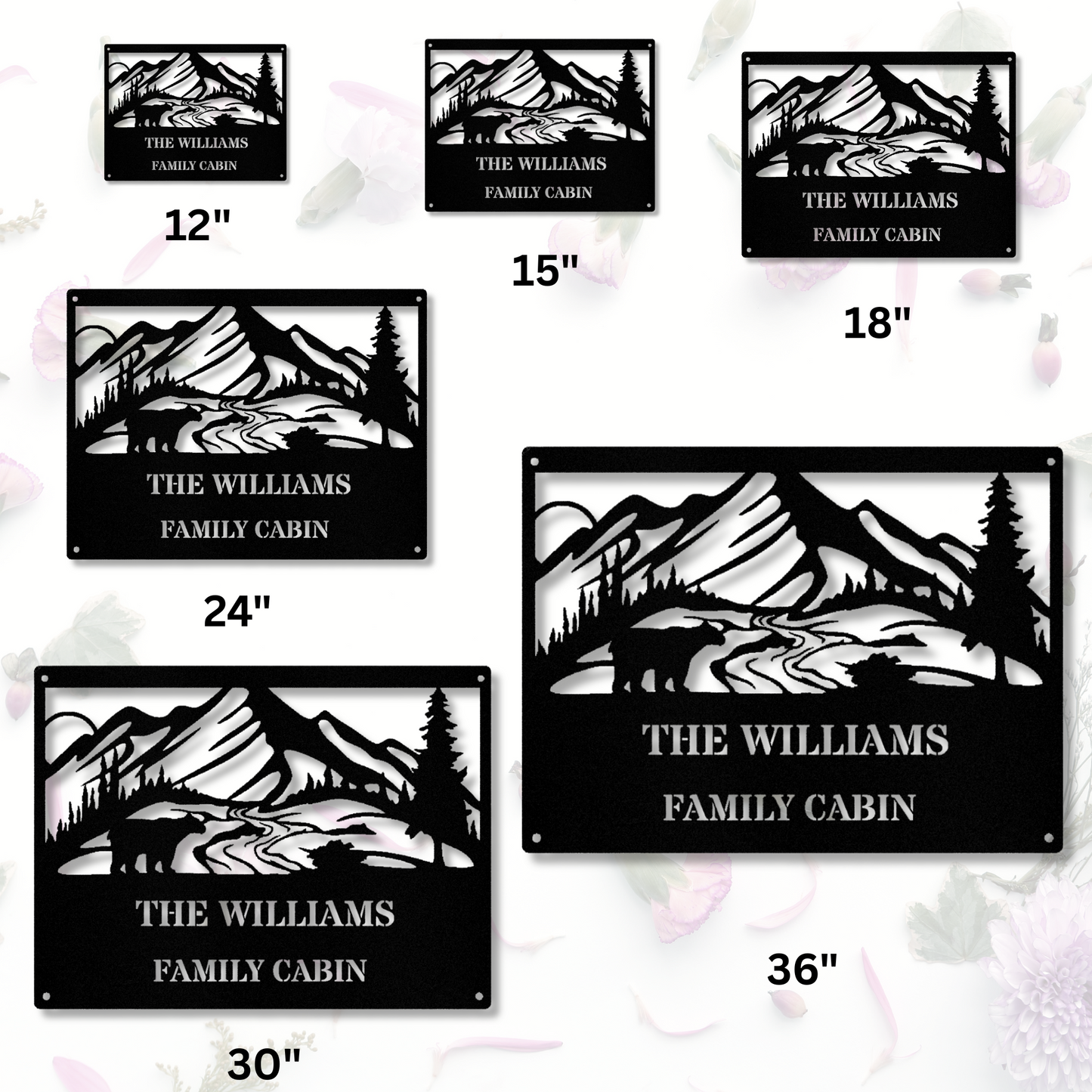 Custom Mountain Bear Metal Sign, Large Metal Wall Sign, Cabin Metal Wall Sign, Personalized Metal Sign, Vacation Home Wall Decor, Bear Wall Sign, Husband Gift