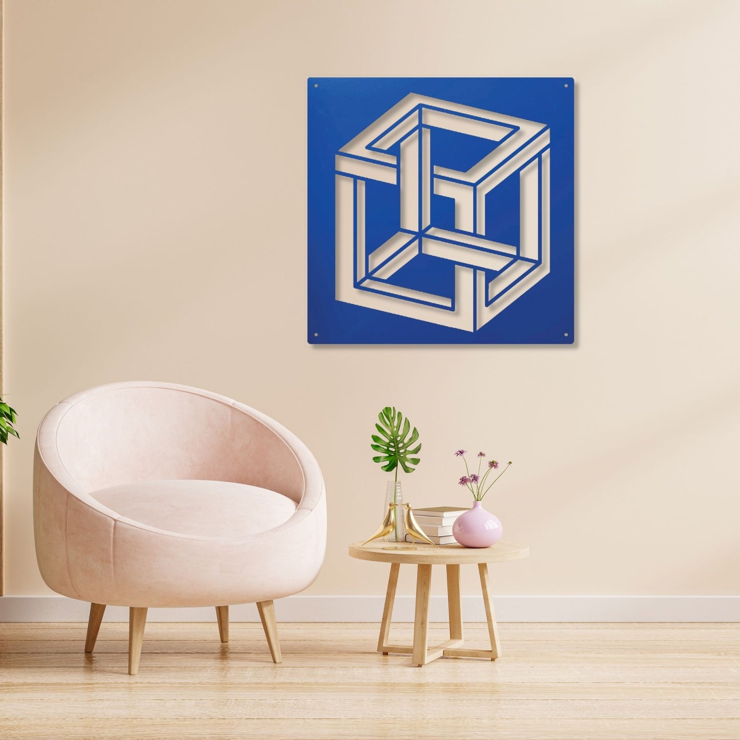 Geometric Metal Wall Sign, Geometric Wall Art, Modern Metal Wall Decor, Abstract Metal Sign, Contemporary Home Decor Gift