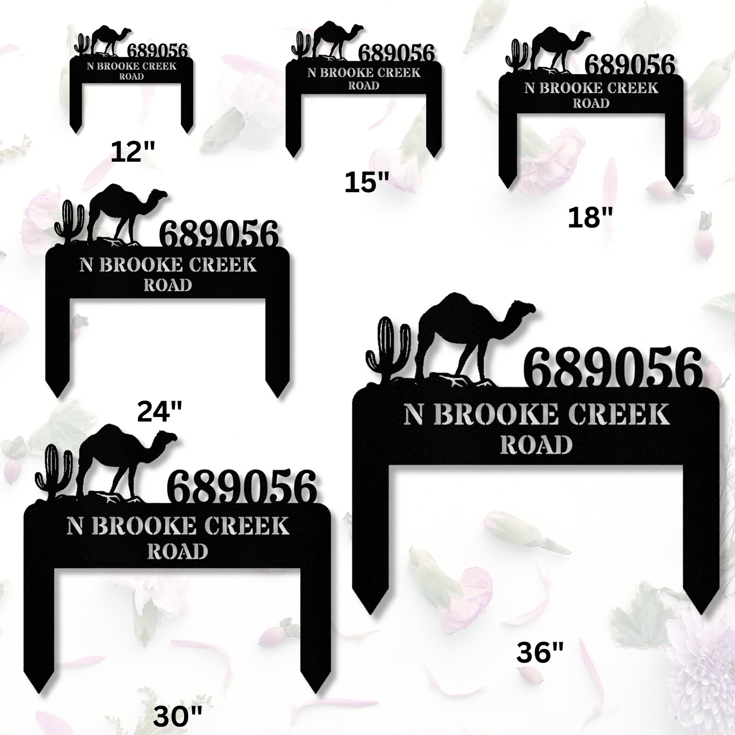 Custom Camel Metal Address Stake Sign, Camel Yard Decor, Animal Address Stake, Personalized stake sign, Outdoor Address Sign