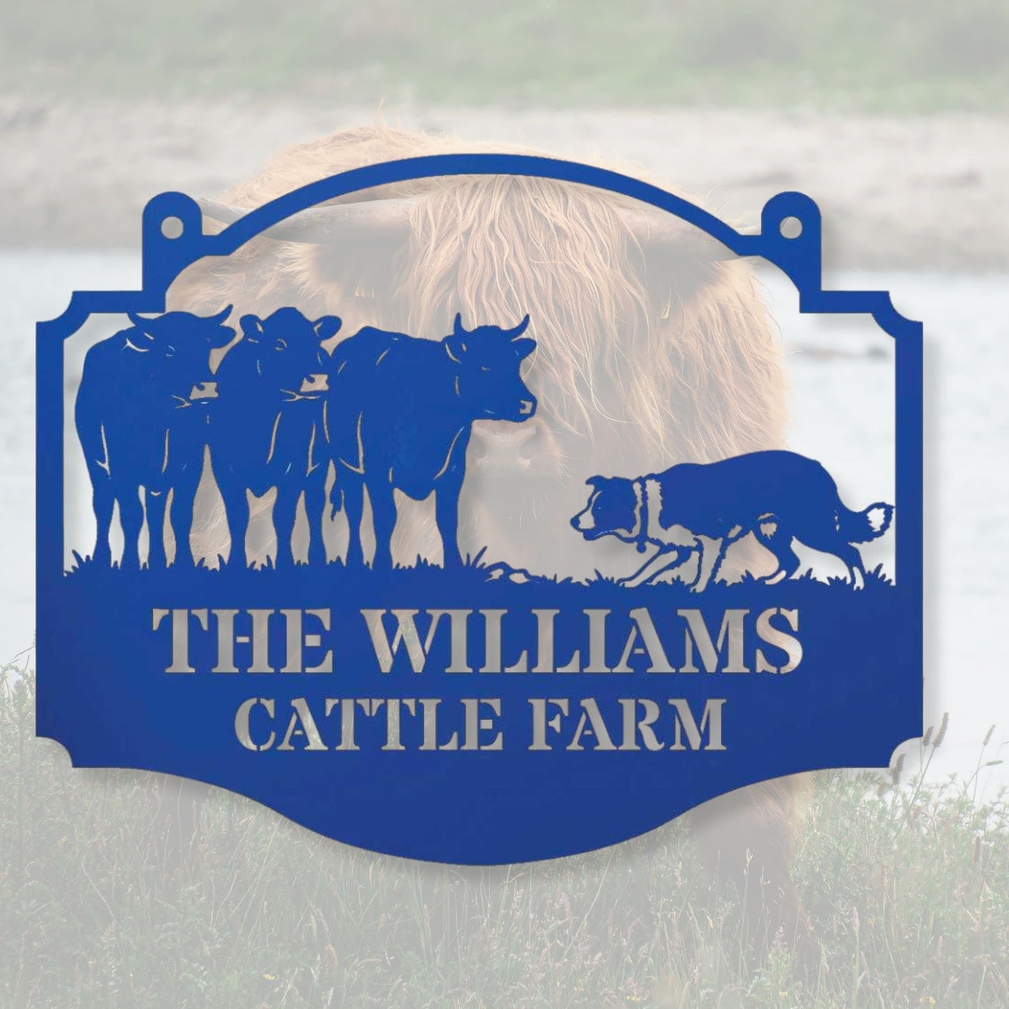 Personalized Gift for Cattle Farmer | Custom Ranch Metal Sign | Father's Day Gift, Texas Style Decor, Est Family Name Sign, Barn Wall Art