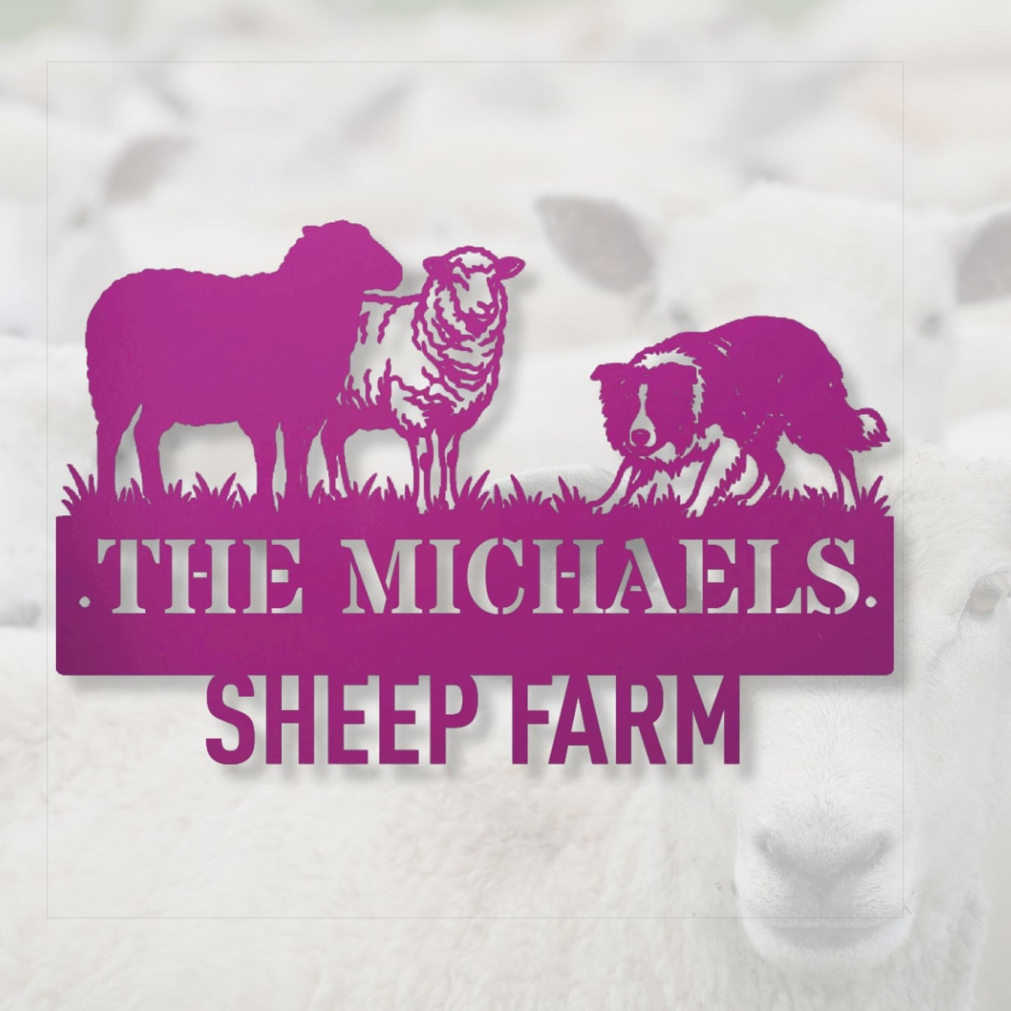 Personalized Sheep Farm Metal Sign, Custom Farm Sign, Farmhouse Decor, Rustic Metal Wall Art, Sheep Lover Gift, Agriculture Decor
