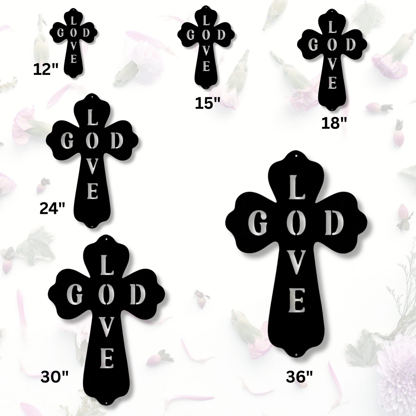 God Love Metal Sign, Faith Cross Monogram, Living Room Wall Hanging, Thanksgiving Gift For Her, Daughter To Mother Gift, Christian Wall Art Decor.