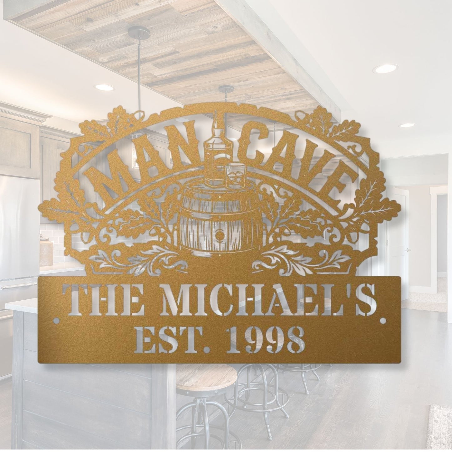 Custom Home Bar Decor, Personalized Man Cave Bar Metal Sign, Funny Pub Sign, Gift for Him, Husband Father Day Gift, Garage Wall Art Decor