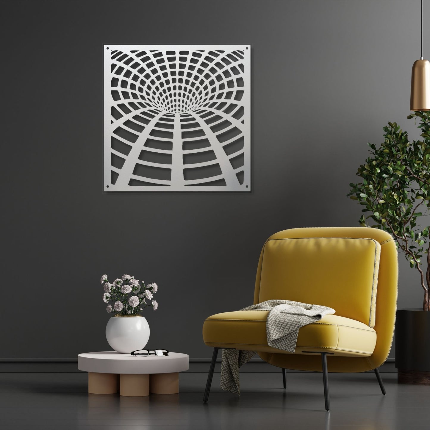 Vortex Geometric Metal Wall Art, Geometric Wall Art, Modern Metal Wall Decor, Abstract Metal Sign, Contemporary Home Decor Gift