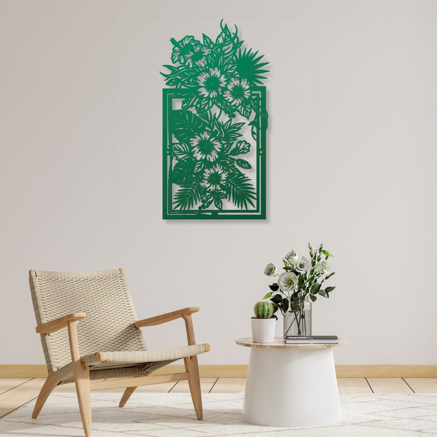 Metal Flower Wall Art, Floral Wall Decor, Metal Wall Sculpture, Botanical Art, Farmhouse Home Decor, Garden Wall Hanging, Nature Art Gift