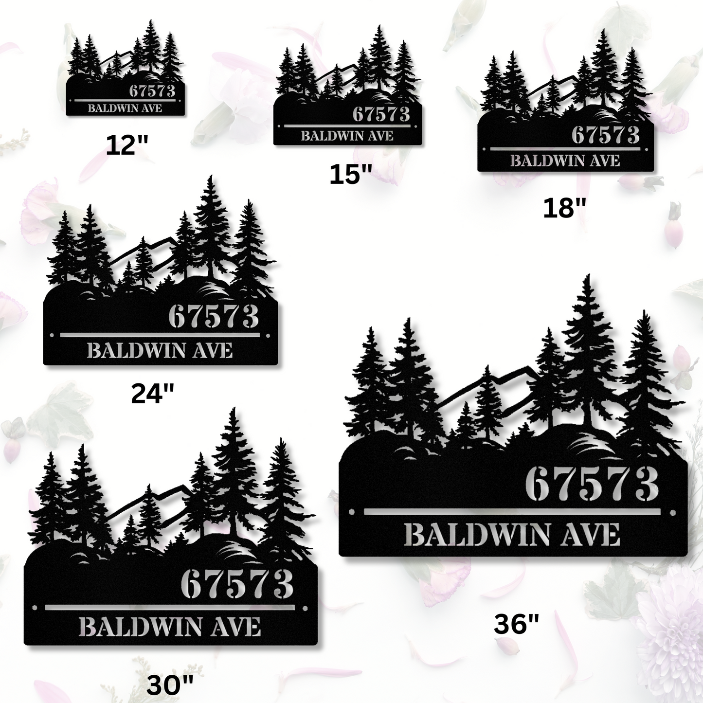 Custom Metal Address Sign, Personalized House Number Sign, Driveway Entrance Decor, Street Name Outdoor Sign