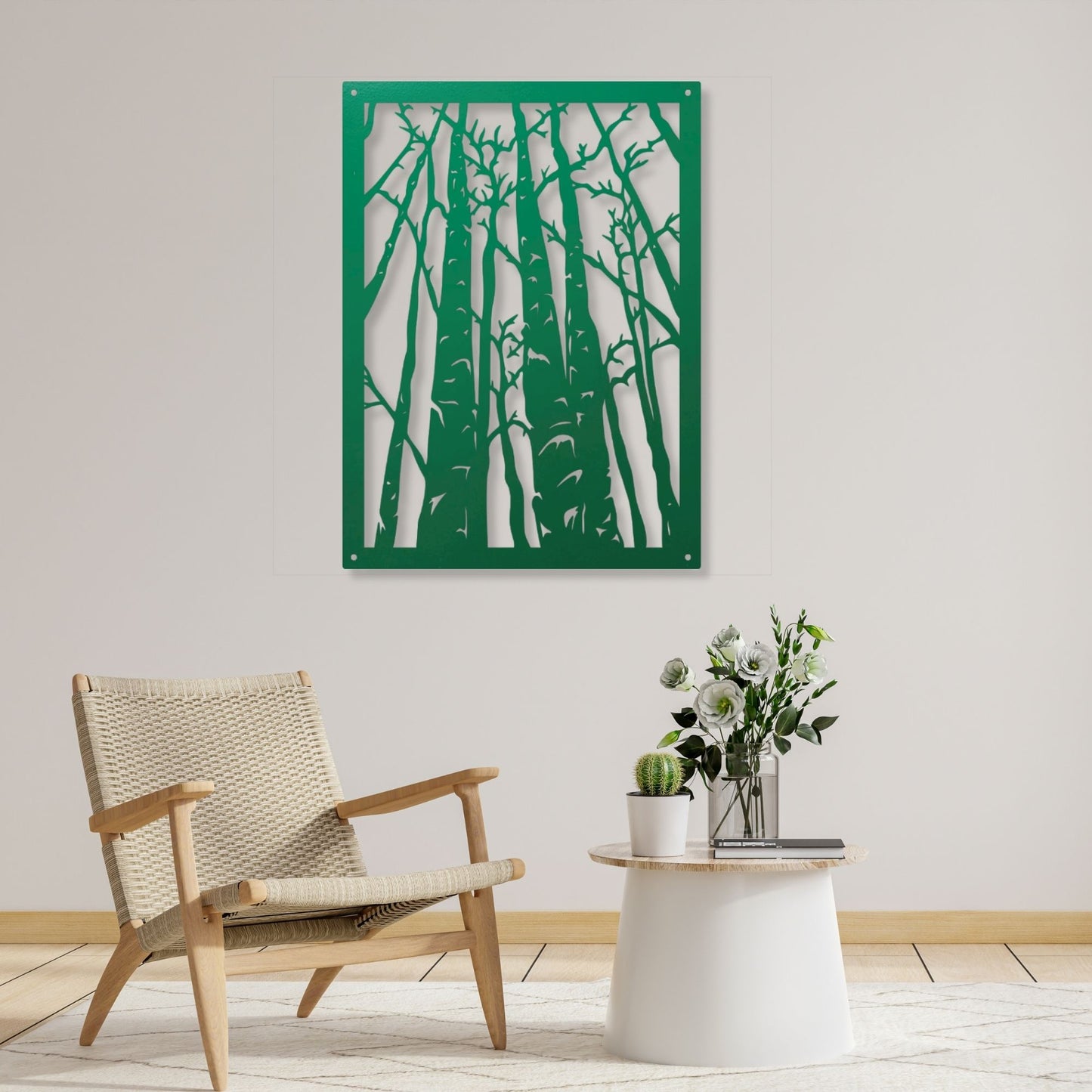 Birch Tree Wall Art Decor, Nature Wall Art, Forest Artwork, Woodland Decor, Rustic Wall Art, Tree Print, Botanical Art, Living Room Decor