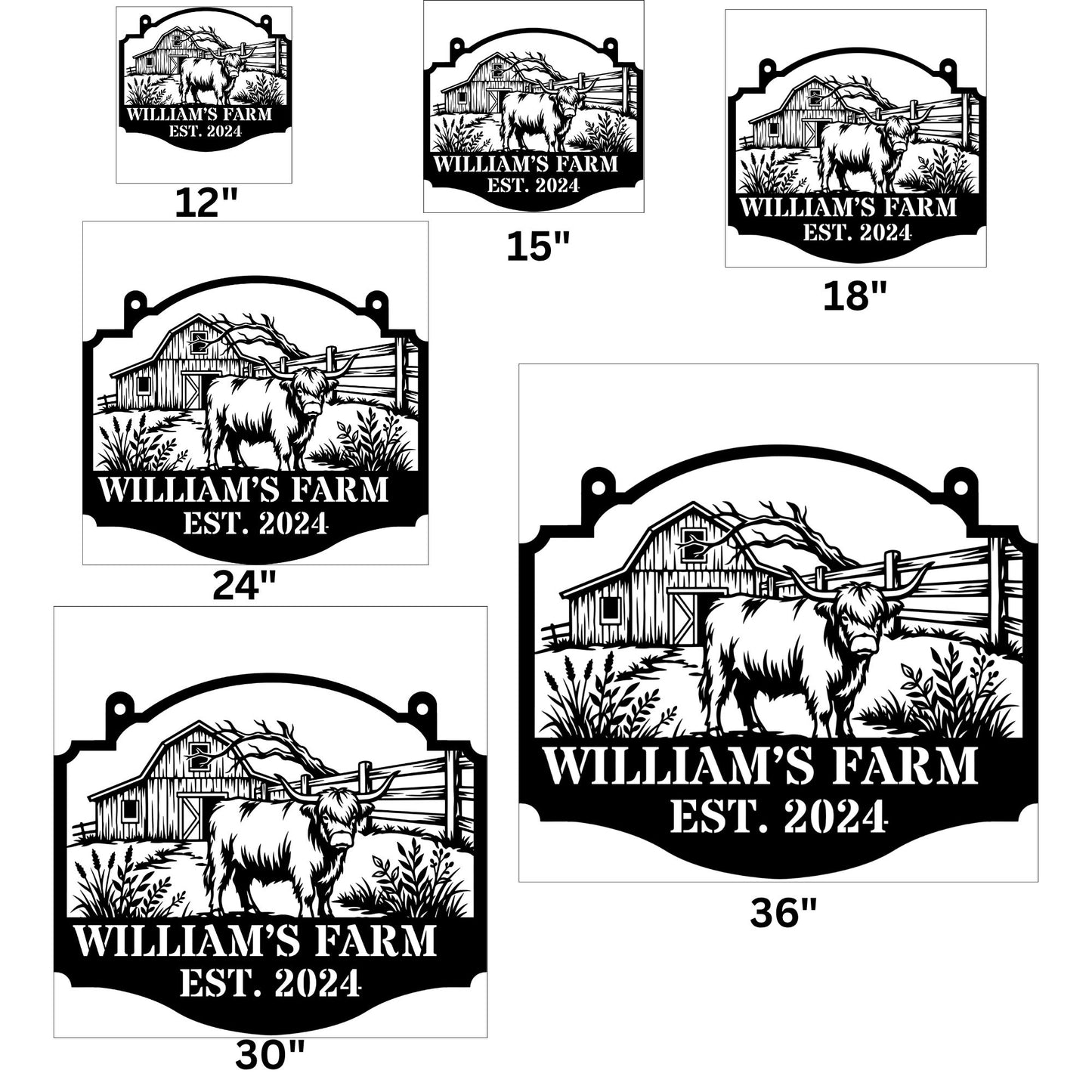 Personalized Metal Farm Sign With Name, Custom Farm Sign, Farmhouse Decor, Ranch Sign, Rustic Metal Sign, Farm Gift, Barn Name Sign